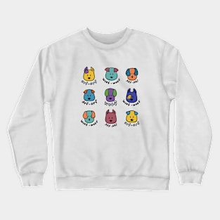 Dogs Faces Crewneck Sweatshirt